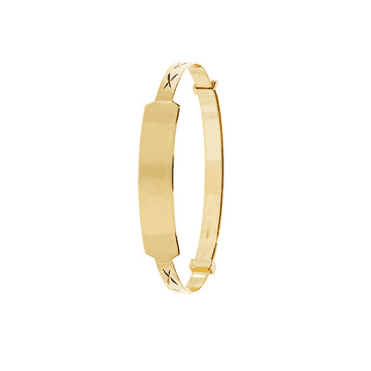 9ct Gold Baby/Kids Expanding ID Bangle