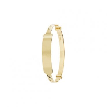 9ct Gold Baby/Kids Expanding ID Bangle