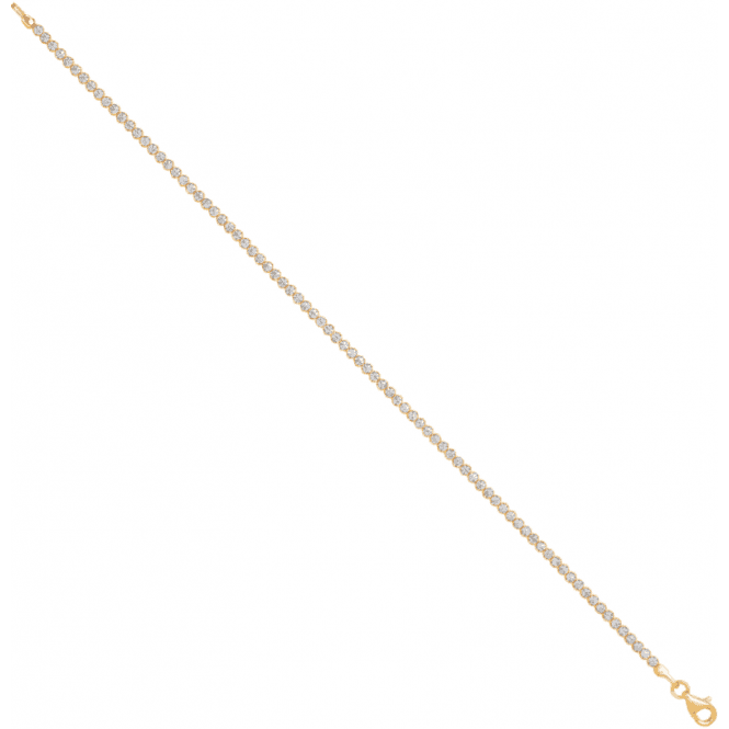 Eternity 9ct Gold Cubic Zirconia Tennis Bracelet
