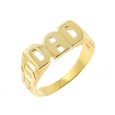 9ct Gold Dad Ring Size U