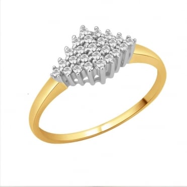 9ct Gold Diamond Cluster Ring