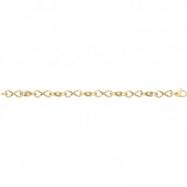9ct Gold Fancy Infinity Bracelet