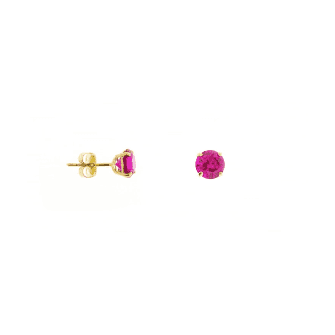 Eternity 9ct Gold July Ruby 5mm Stud Earrings