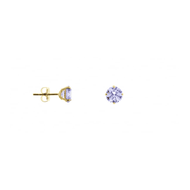 Eternity 9ct Gold June Alexandrite 5mm Stud Earrings