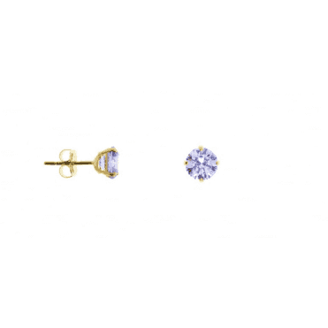 9ct Gold June Alexandrite 5mm Stud Earrings