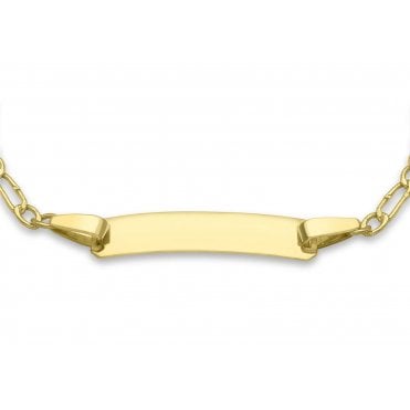 9ct Gold Kids 3+1 Figaro Identity Bracelet