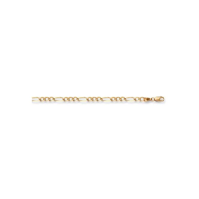 Eternity 9ct Gold Kids 6'' 3+1 Figaro Bracelet