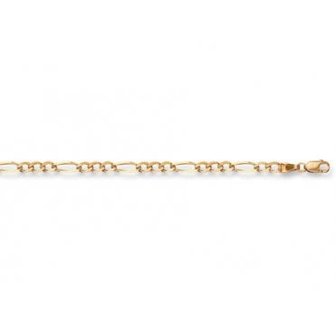 9ct Gold Kids 6'' 3+1 Figaro Bracelet