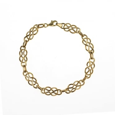 9ct Gold Ladies 8" Celtic Bracelet