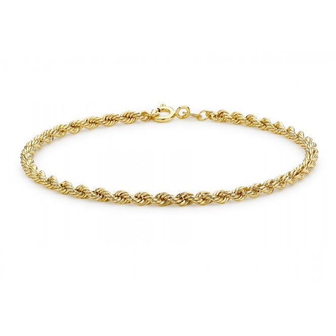 Eternity 9ct Gold Ladies Rope Bracelet