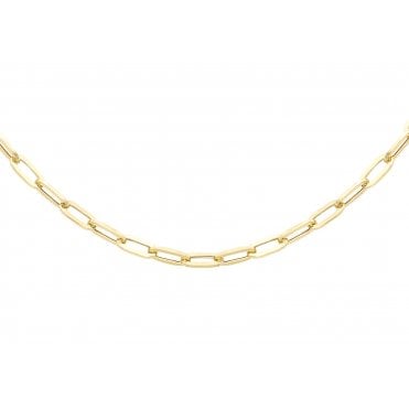 9ct Gold Ladiies 18" Paper Link Chain
