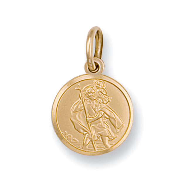 Eternity 9ct Gold Medium St. Christopher Pendant & Chain