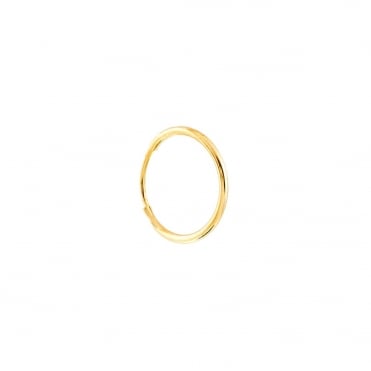 9ct Gold Mens 14mm Sleeper Single Hoop Earring.