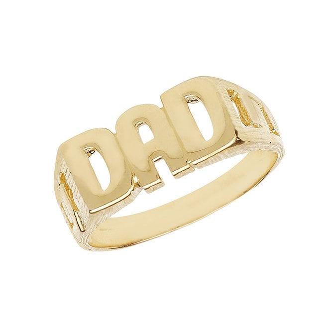 Eternity 9ct Gold Mens Dad Curb Shoulders Ring V