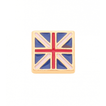 9ct Gold Mens Enamel Union Jack Stud Earring