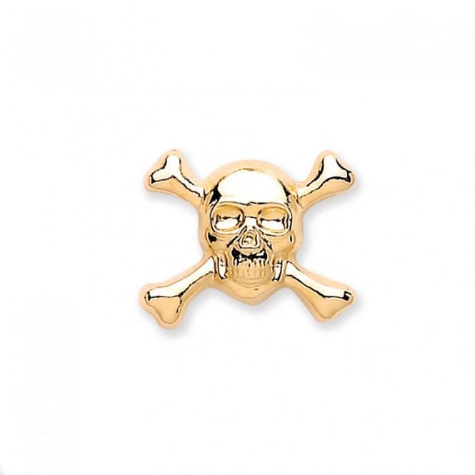 Eternity 9ct Gold Mens Skull Single Stud Earring