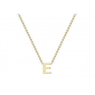 9ct Gold Mini Initial E Necklace