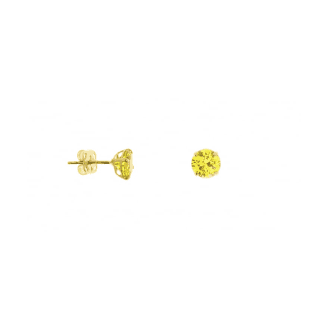Eternity 9ct Gold November Citrine Stud Earrings