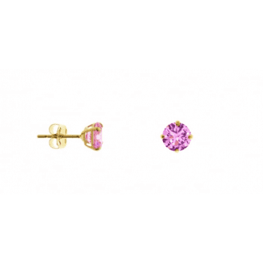9ct Gold October Opal 5mm Stud Earrings