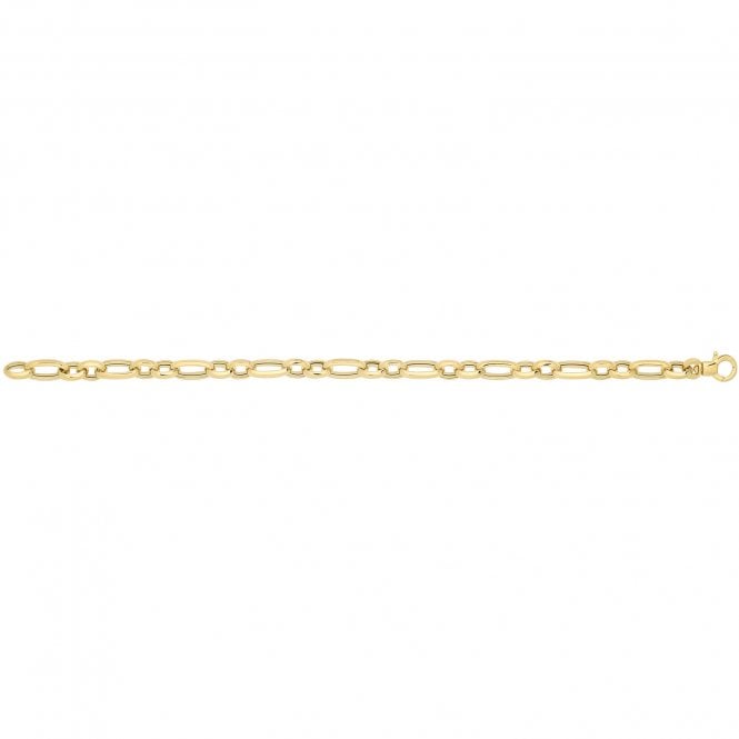 Eternity 9ct Gold Oval Round Fancy Belcher Bracelet