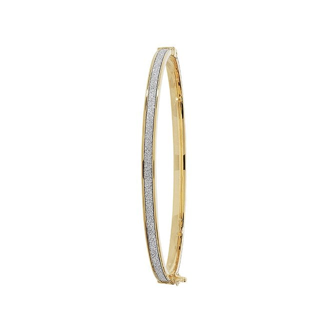 Eternity 9ct Gold Oval Stardust Bangle