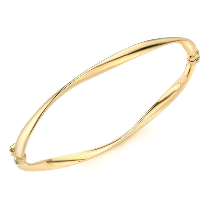 Eternity 9ct Gold Oval Twist Bangle