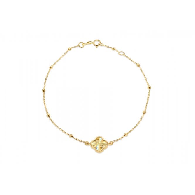 Eternity 9ct Gold Rainbow Clover Bracelet