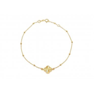 9ct Gold Rainbow Clover Bracelet