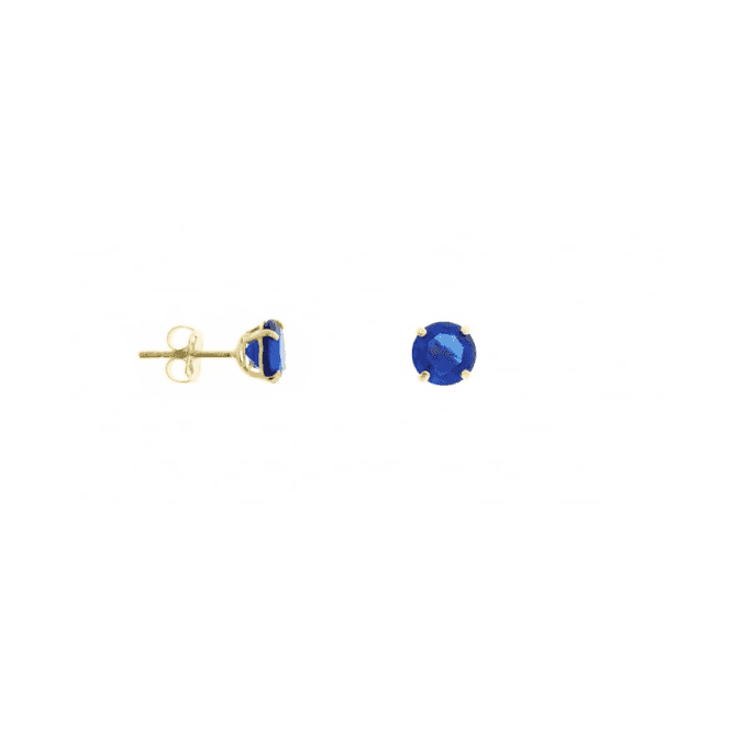 Eternity 9ct Gold September Sapphire 5mm Stud Earrings