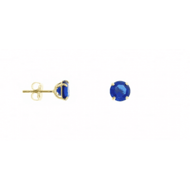 9ct Gold September Sapphire 5mm Stud Earrings