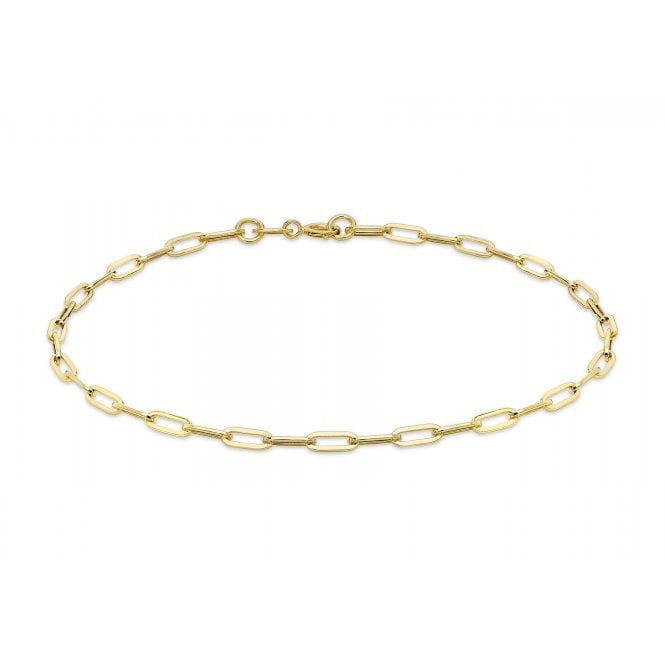 Eternity 9ct Gold Small Paper Link Bracelet