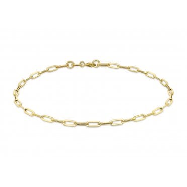 9ct Gold Small Paper Link Bracelet