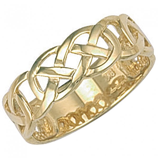 Eternity 9ct Gold Unisex Celtic Ring Size R