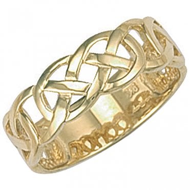 9ct Gold Unisex Celtic Ring Size V