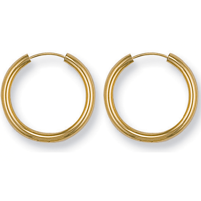 Eternity 9ct Medium Polished Sleeper Hoop Earrings