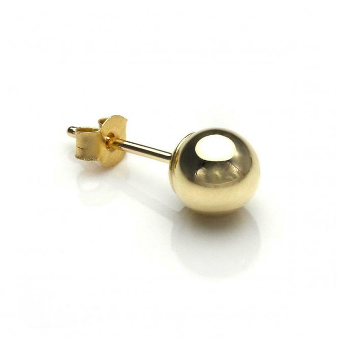 Eternity 9ct Mens Gold 5mm Single Ball Stud Earring