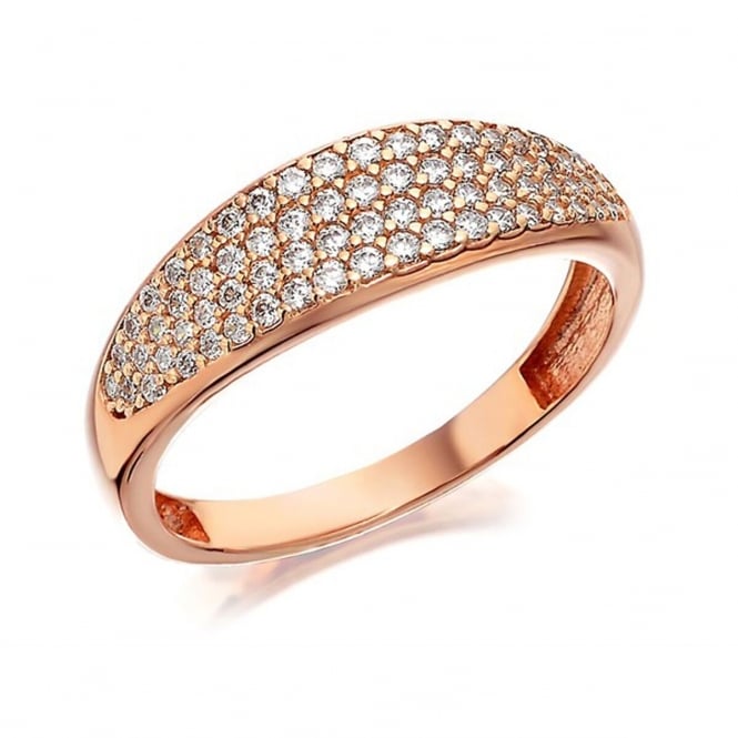 thumbnail image 2 of 9ct Yellow Gold 0.20ct Simulated Diamond 7 Stone Eternity Ring, Sizes J To S, UK Made 2 of 3