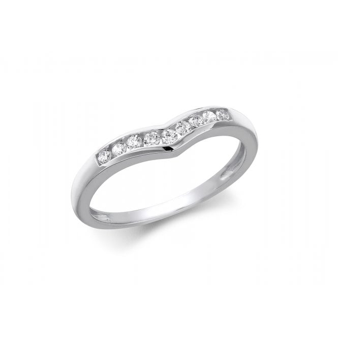 Eternity 9ct Wh CZ Chan Set Wishbone 1/2 Eter Q