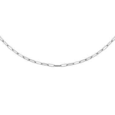 9ct White 18" Paper Link Chain