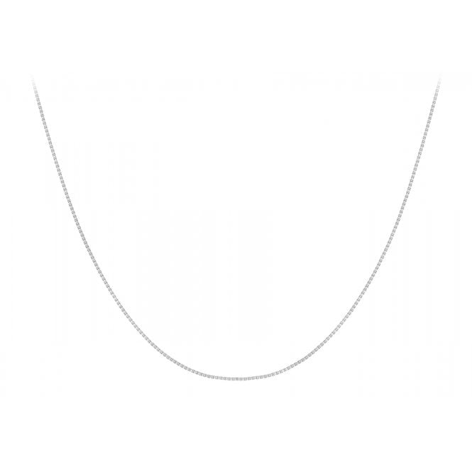 Eternity 9ct White Gold 18/20'' Fine Adjustable Box Chain for Pendant