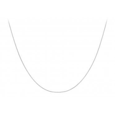 9ct White Gold 18/20'' Fine Adjustable Box Chain for Pendant