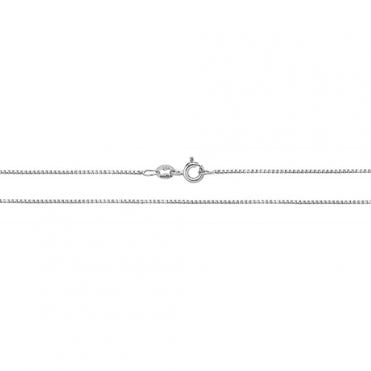 9ct White Gold 18" Box Chain
