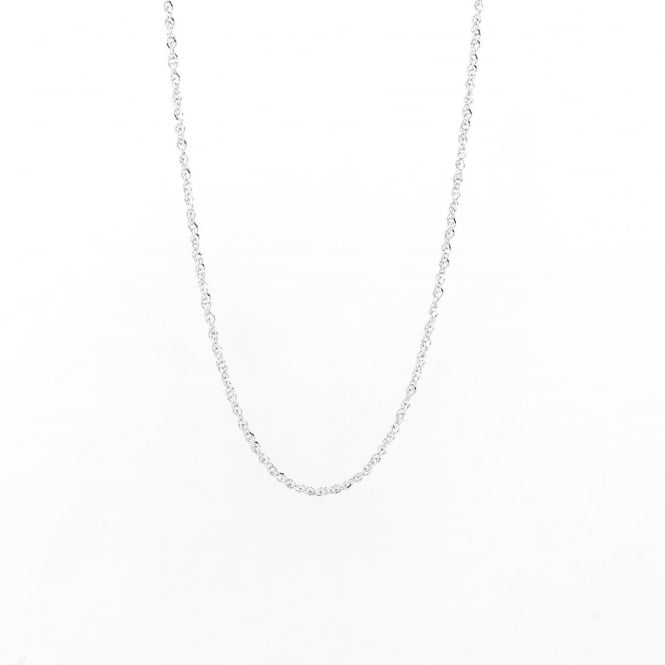 Eternity 9ct White Gold 18'' Singapore Chain