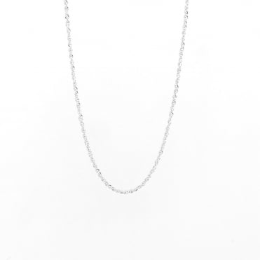 9ct White Gold 18'' Singapore Chain