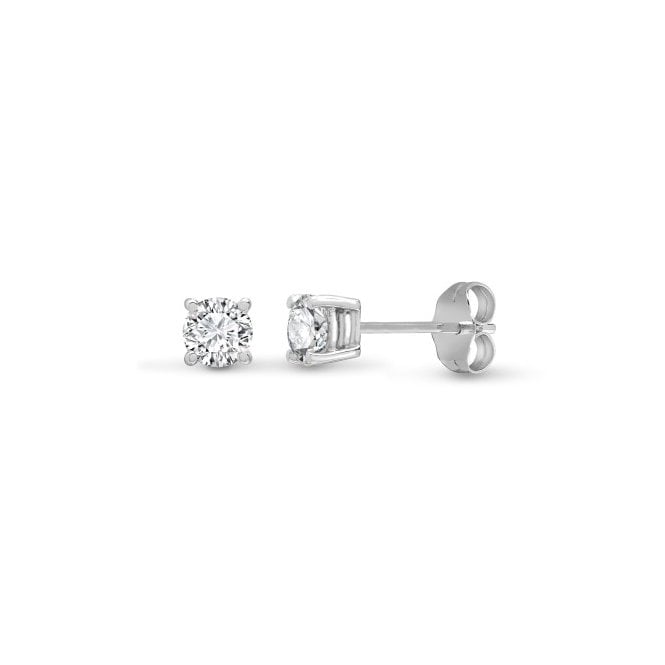 Eternity 9ct White Gold 4 Claw 2.10 Carat LAB Solitaire Diamond Stud Earrings (Certificated)
