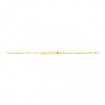 9ct Y Kids 3+1 Figaro ID Bracelet