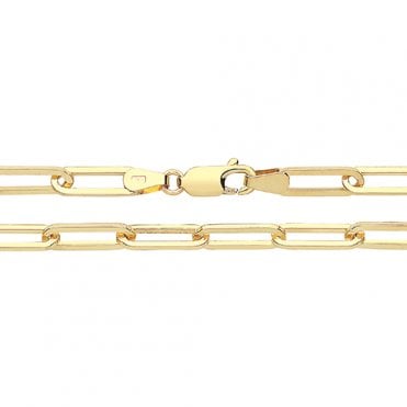 9ct Y Lds 7" Paper Link Bracelet