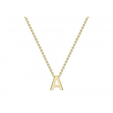 9ct Y Mini Initial A Necklace