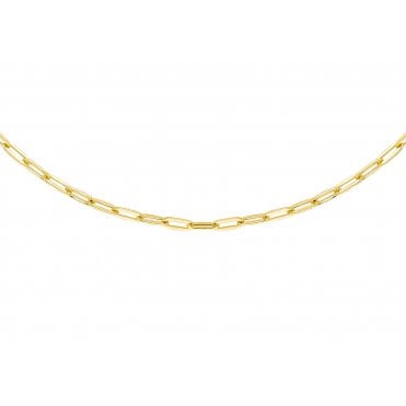 9ct Yellow Gold 18" Small Paper Link Chain