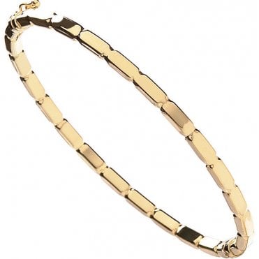 9ct Yellow Gold Fancy Oval Bangle
